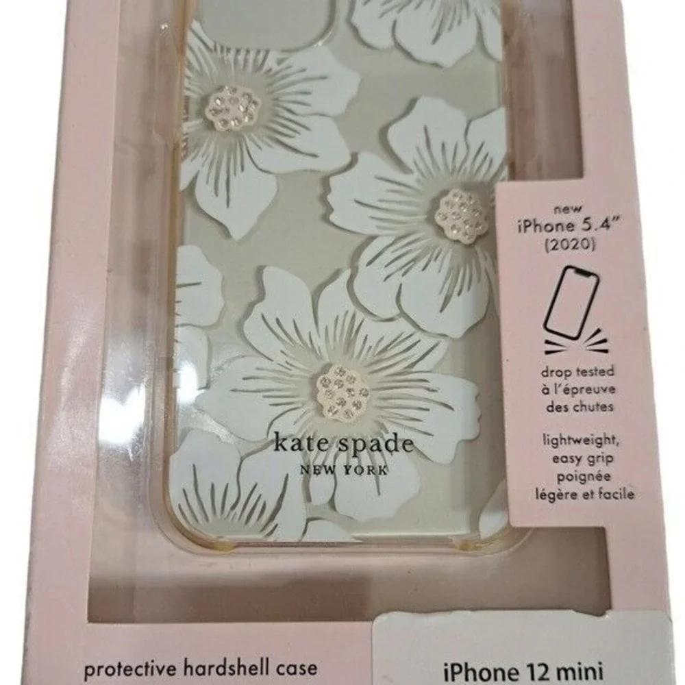 Kate Spade Women's Floral‎ Print Pink & White Phone Case i Phone 5.4